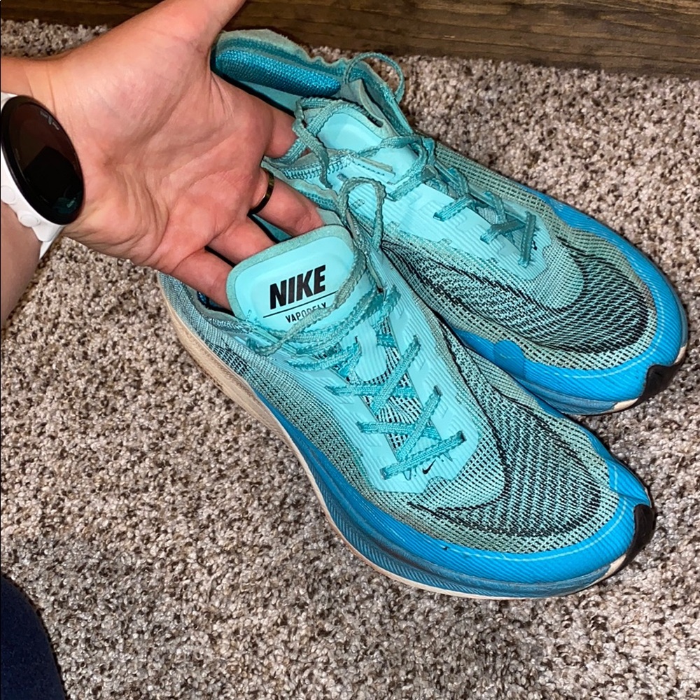 Nike Women’s VaporFlys Size 8.5 Blue Athletic Running Shoes Lightweight Mesh